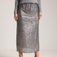 Falda lentejuelas plata