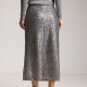 Falda lentejuelas plata