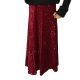 Falda terciopelo lentejuelas burdeos
