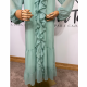 Vestido boho chic aguamarina