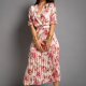 Vestido flores plisado rosa Primavera