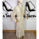 Vestido lunares Sevilla beige