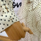 Vestido lunares Sevilla beige